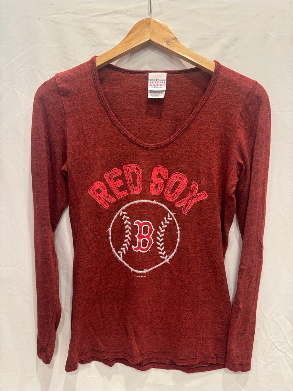 Y2K Boston Red Sox Long Sleeve Tee - Deep Red Size L